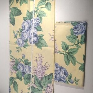 2 Longaberger 24" X 24" Fabric Squares In Yellow Vine
